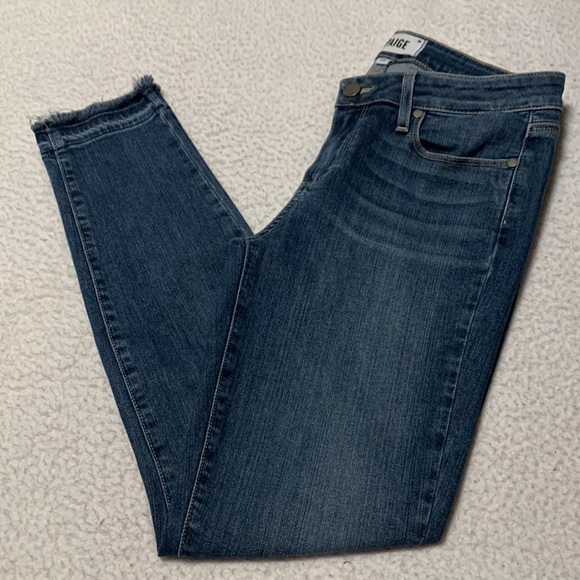 Paige Verdugo Ankle Distressed Undone Hem Jeans, EUC, Size 29 (Women’s Size 8) - Picture 10 of 12